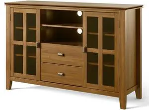 Artisan - Tall TV Media Stand - Honey Brown