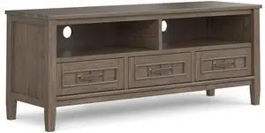 Lev - Low TV Stand - Smoky Brown