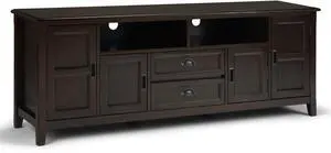 Burlington - 72" TV Media Stand - Mahogany Brown