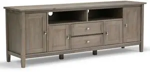 Warm Shaker - 72" TV Media Stand - Distressed Grey