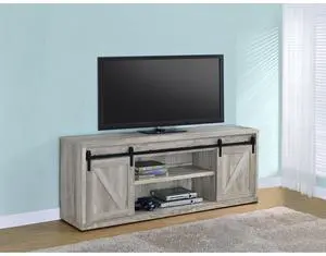 The Grey Driftwood 2-Door Engineered Wood TV Stand