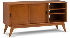 Draper - Mid Century Medium TV Media Stand - Teak Brown