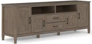 Ela - 72" TV Media Stand - Smoky Brown