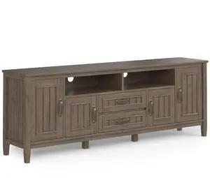 Lev - 72" TV Media Stand - Smoky Brown