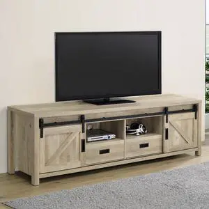 Madra Distressed Pine 2-Door Engineered Wood TV Stand