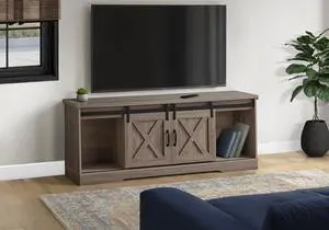 Tv Stand, 60 Inch, Console, Media Entertainment Center, Storage Cabinet, Living Room, Bedroom, Brown Laminate, Transitional