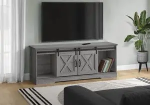 Tv Stand, 60 Inch, Console, Media Entertainment Center, Storage Cabinet, Living Room, Bedroom, Grey Laminate, Transitional