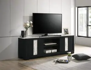 1pc Entertainment Console Rustic Charm Driftwood Wood Finish Open Shelf Living Room Furniture