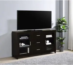 Nyler Cappuccino 3-drawer Rectangular TV Console