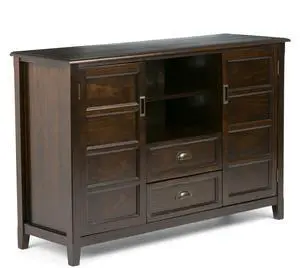 Burlington - Tall TV Media Stand - Mahogany Brown