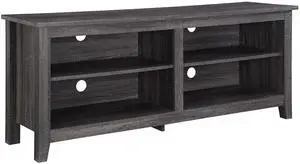 Classic Open-Storage TV Stand for TVs up to 65 - Charcoal