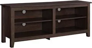 Classic Open-Storage TV Stand for TVs up to 65 - Brown