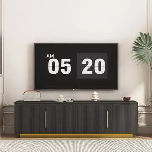 TV Stand  with 16 Color LEDs,68" Modern TV Stand,  TV Cabinet Entertainment Center for 55 60 65 Inch TV