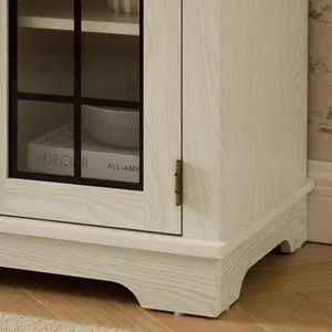 58" Modern TV Stand with 2-Door Storage & 18" Electric Fireplace, Faux Stone Media Console Cabinet, White Large Entertainment Center for Living Room