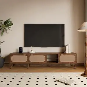 78" TV Stand for 75/80/85 inch TV, Console with Ample Storage for Living Room, Bedroom, Entertainment Center with Open Shelf