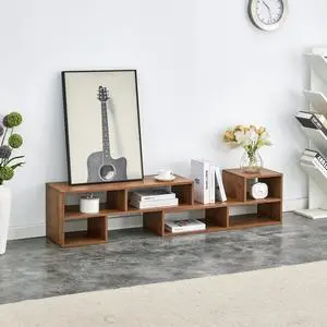 2 Pieces Cube TV Stand,Free Combination Gaming Entertainment Center Media Stand,Open Storage Bookcase Shelf for Living Room,2 Shelf Bookcase L-Shaped TV Console Stand,with Dimensions of 47.2*12*13.4.