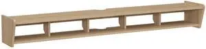 Modern Wall-Mounted Floating TV Stand  Coastal Oak