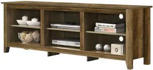Benito Knotty Oak 70"W TV Stand with Open Shelves and Cable Management