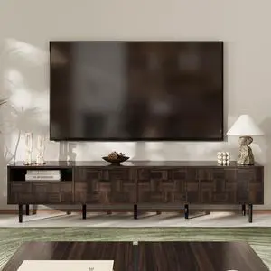 78 " Mid Century Modern TV Stand for 65+ Inch TVs, TV Console with Storage Cabinets for Living Room, Entertainment Center Storage