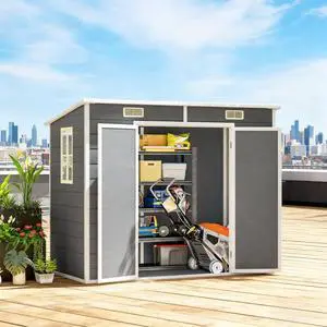 Backyard Shed with Floor for Backyard Patio Lawn