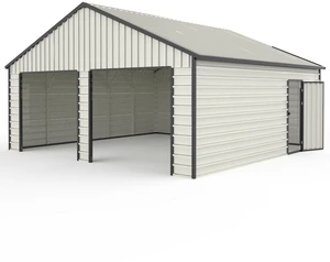 23FT x 22FT Double Garage Metal Shed with Side Entry Door 23FT x 22FT Double Garage Metal Shed with Side Entry Door
