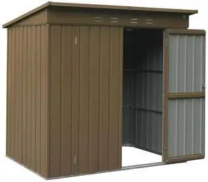 Outdoor Storage Shed 6x4 FT, Metal Tool Sheds Storage House with Lockable Double Door, Large Bike Shed Waterproof for Garden, Backyard, Lawn
