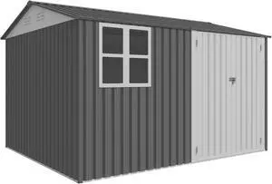 8X10FT Outdoor Storage Shed with Thickened Galvanized Steel,with Sloped Roof & Double Lockable Door,Storage Shed Large with 6 Vents, Garden Tool Shed for Backyard Garden Patio Lawn Bike,Lawnmower