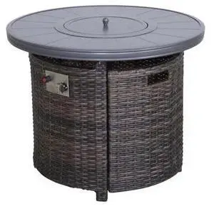 25" H x 32" W Aluminum Propane Outdoor Fire Pit Table