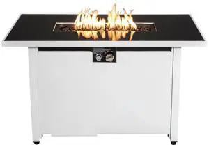 43" Metal Rectangular Fire Pit  Outdoor Patio Heating Table