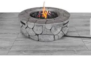 9'' H x 28'' W Fiber Reinforced Concrete Outdoor Fire pit(Stone Gray)