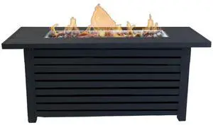 Steel Propane/Natural Gas Outdoor Fire Pit Table with Lid