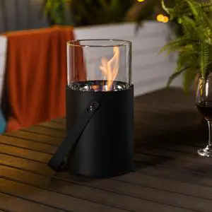 Black Ethanol Fire Pit, Tabletop Fire Pit, Mini Fire Pit, Portable Fireplace for Indoor & Garden for Dinner Parties, Home Decoration