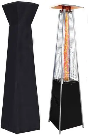 Patio Heater 48,000 BTU Outdoor Heaters for Patio Propane with Detachable Wheels, Protective Cover, Outdoor Terrace Garden Poolsid Commercial Residential
