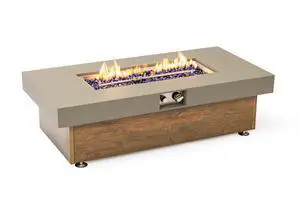 48_inch Iron Fire Pit Table with Wood Grain