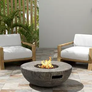 Patio MGO Propane Fire Pit, 30, 000BTU, Light Grey (Tank Cover Not Provided)