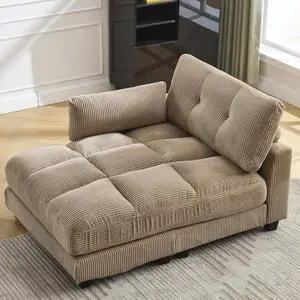 UNITED WE WIN Sleeper Sofa Couch Bed,Oversized Chaise Lounge Chair Cozy Cloud Couch