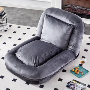 Folding Sofa Chair with 5 Adjustable Positions Plush Floor Lounge Chair for Gaming, Meditation, and Relaxation