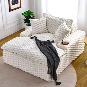 51 - inch Comfort - bearing Sofa: Two Pillows and One Backrest, Suitable for Multiple Scenarios in Bedrooms and Living Rooms