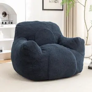 Bean Bag Chair with Filler, Bean Bag Sofa with Tufted Soft Stuffed Filling, Fluffy and Lazy Sofa, Comfy Cozy BeanBag Chairs with Memory Foam for Dorm, Apartment, Living Room