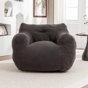Bean Bag Chair, Bean Bag Sofa Chair with Armrests Stuffed High-Density Foam, Lazy Sofa Comfy Chairs BeanBag Chair for Adults in Living Room,Bedroom Reading