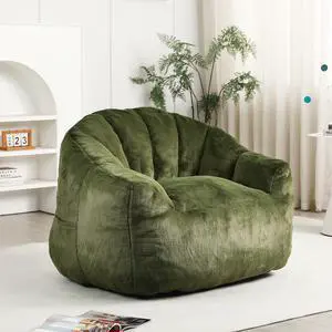 Bean Bag Chair, Bean Bag Sofa Chair with Armrests Stuffed High-Density Foam, Lazy Sofa Comfy Chairs BeanBag Chair for Adults in Living Room,Bedroom Reading