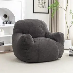 Bean Bag Chair with Filler, Bean Bag Sofa with Tufted Soft Stuffed Filling, Fluffy and Lazy Sofa, Comfy Cozy BeanBag Chairs with Memory Foam for Dorm, Apartment, Living Room