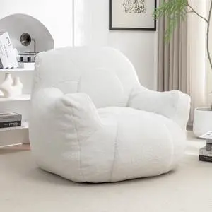 Bean Bag Chair with Filler, Bean Bag Sofa with Tufted Soft Stuffed Filling, Fluffy and Lazy Sofa, Comfy Cozy BeanBag Chairs with Memory Foam for Dorm, Apartment, Living Room