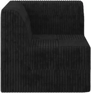 Corner sofa Compressed Sectional Sofa Modern Minimalist Style Corduroy Couch, Sleeper Sofa for Living Room, Bedroom, Comfy Compressed Sofa Couch Space-Efficient Design-black