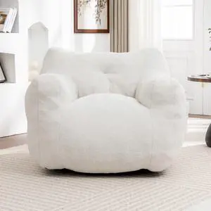 Bean Bag Chair, Bean Bag Sofa Chair with Armrests Stuffed High-Density Foam, Lazy Sofa Comfy Chairs BeanBag Chair for Adults in Living Room,Bedroom Reading