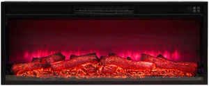 36'' Electric Fireplace Inserts, Recessed & Built in Wall Electric Fireplace Heater with Fire Crackling Sound, Adjustable Top Light & Flame Speed, Overheating Protection, 750/1500W Black 36'' Electric Fireplace Inserts, Recessed & Built in Wall Electric Fireplace Heater with Fire Crackling Sound, Adjustable Top Light & Flame Speed, Overheating Protection, 750/1500W Black