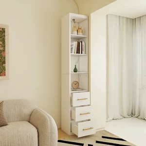15.75x85.04inch White Side Storage Cabinet With Three Drawers for Bedroom, Living Room, Bathroom 15.75x85.04inch White Side Storage Cabinet With Three Drawers for Bedroom, Living Room, Bathroom