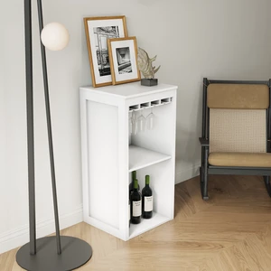 WHITE color modular wine bar Cabinet with Storage Shelves for Dining Room WHITE color modular wine bar Cabinet with Storage Shelves for Dining Room