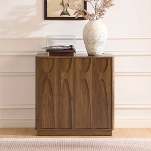 Floor-standing cabinet, sideboard, freestanding self-service locker, with an embedded design, featuring two cabinet doors and adjustable shelves. Suitable for living rooms, entryways, and hallways. Floor-standing cabinet, sideboard, freestanding self-service locker, with an embedded design, featuring two cabinet doors and adjustable shelves. Suitable for living rooms, entryways, and hallways.
