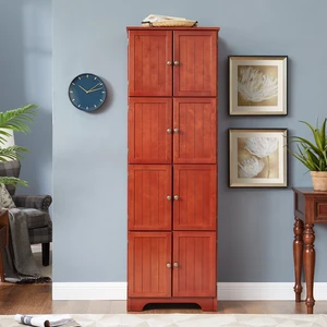 72.4" Tall Storage Cabinet Tall Storage Cabinet with 8 Doors and 4 Shelves ,Bookshelf Living Room, Kitchen, Dining Room, Office Freestanding Storage Cabinet,Cherry 72.4" Tall Storage Cabinet Tall Storage Cabinet with 8 Doors and 4 Shelves ,Bookshelf Living Room, Kitchen, Dining Room, Office Freestanding Storage Cabinet,Cherry